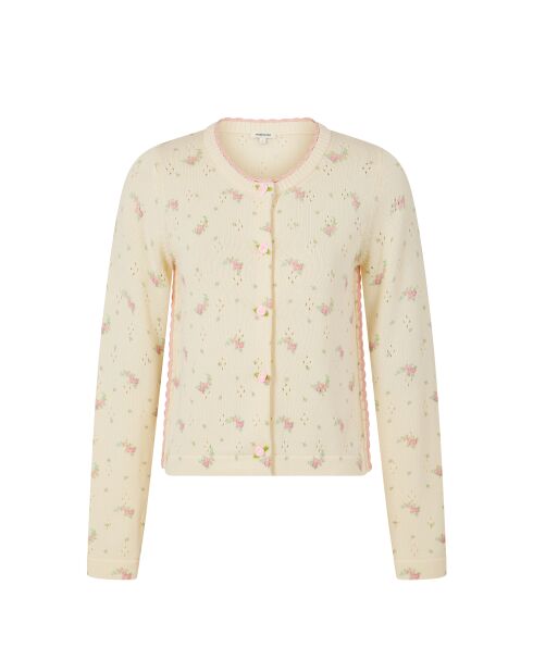 Cárdigan Marcelle con estampado en color crudo