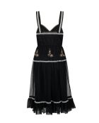 Robe en tulle fleuri noire