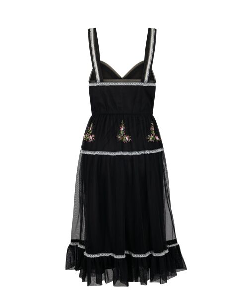 Robe en tulle fleuri noire