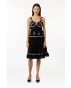 Robe en tulle fleuri noire