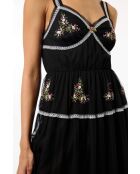 Robe en tulle fleuri noire