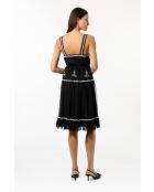 Robe en tulle fleuri noire