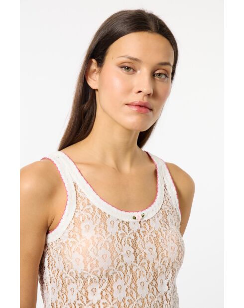 Witte top met kant