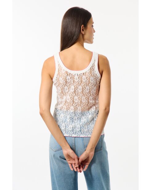 Witte top met kant