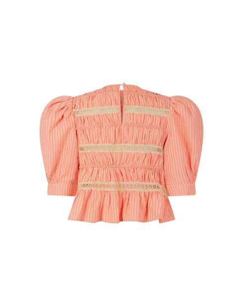 Top rosa in seersucker