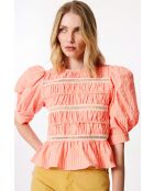 Top rosa in seersucker