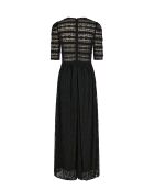 Roseline schwarzes langes Kleid