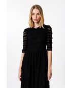 Roseline schwarzes langes Kleid