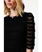 Roseline schwarzes langes Kleid