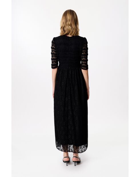 Roseline schwarzes langes Kleid