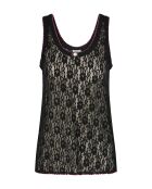 Schwarzes Spitzenoberteil