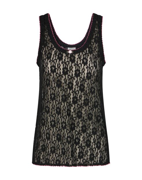 Schwarzes Spitzenoberteil