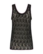 Schwarzes Spitzenoberteil