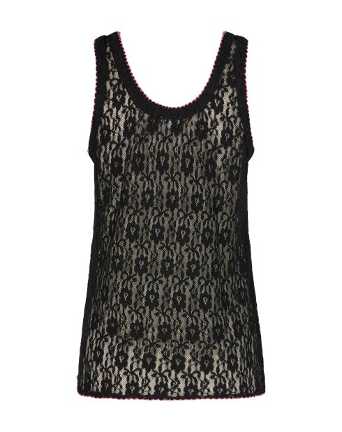 Schwarzes Spitzenoberteil