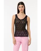 Schwarzes Spitzenoberteil