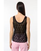 Schwarzes Spitzenoberteil