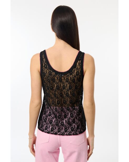 Schwarzes Spitzenoberteil