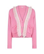 Cardigan froufrou rose