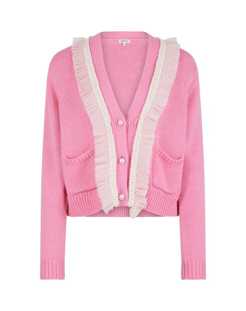 Roze vest met ruches