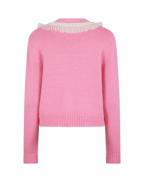 Roze vest met ruches