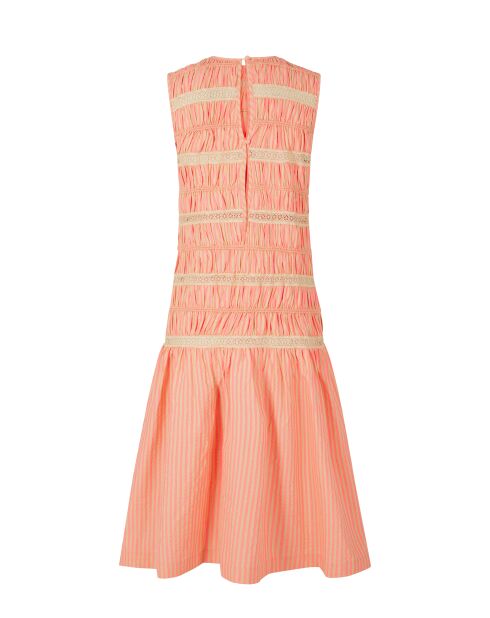 Vestido seersucker rosa