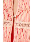 Vestido seersucker rosa