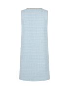 Elegante vestido de tweed azul