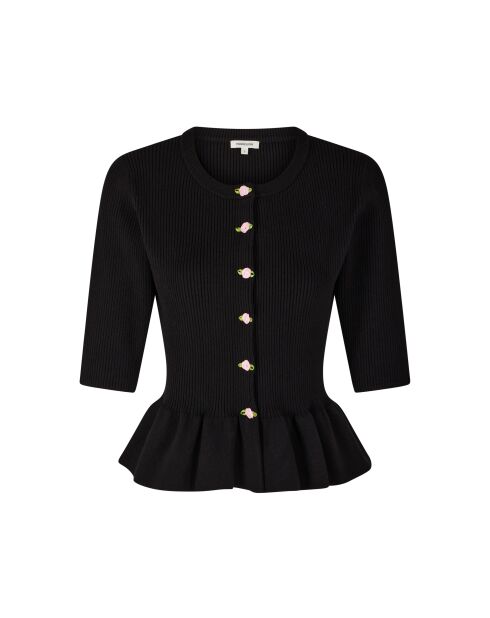 Petite Côte schwarze Sommer-Strickjacke