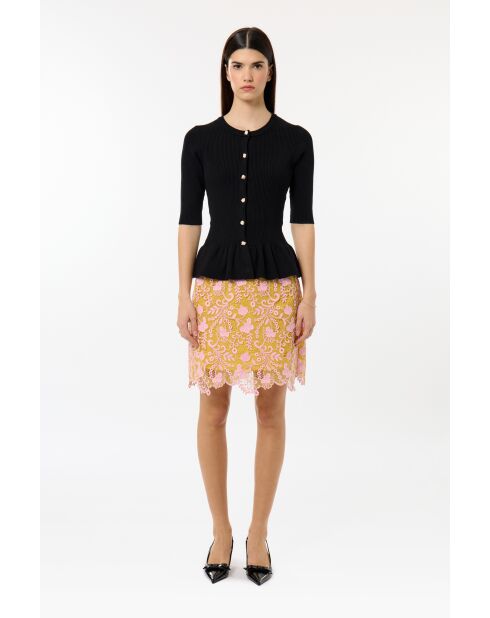 Petite Côte schwarze Sommer-Strickjacke