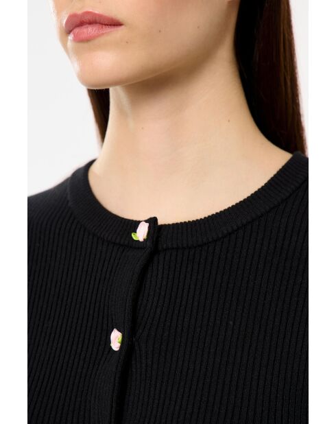 Petite Côte schwarze Sommer-Strickjacke