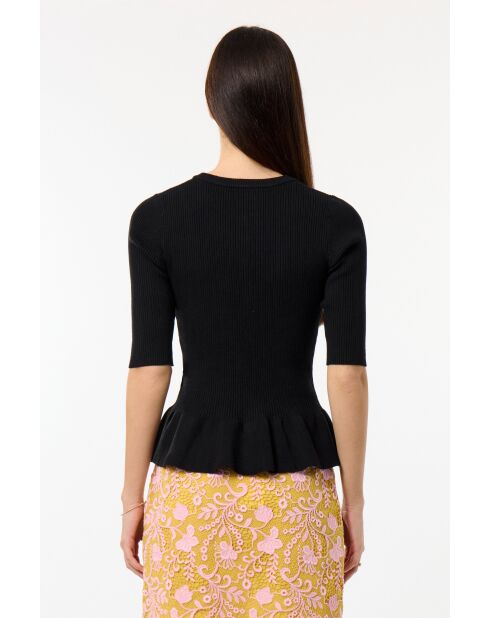 Petite Côte schwarze Sommer-Strickjacke