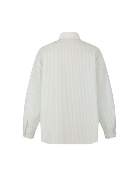 Chemise en seersucker ciel