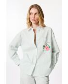 Chemise en seersucker ciel