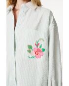 Chemise en seersucker ciel