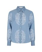 Chemise en chambray bleue