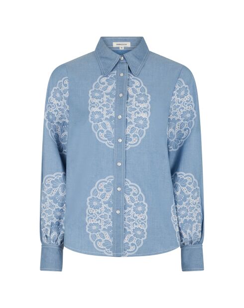 Chemise en chambray bleue