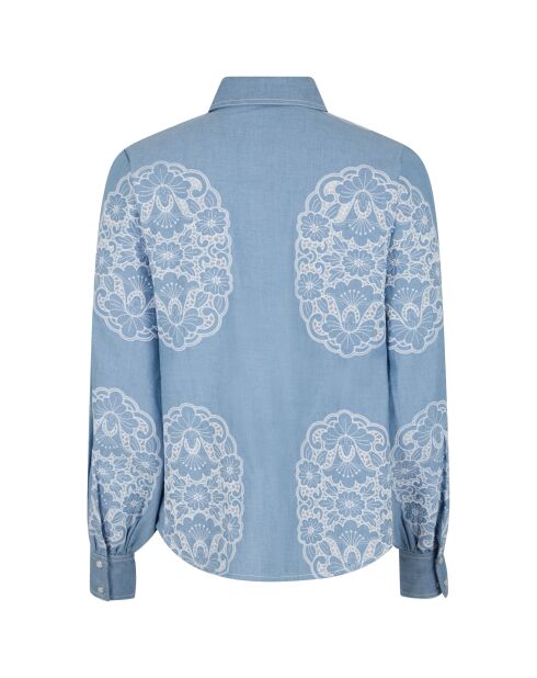 Chemise en chambray bleue