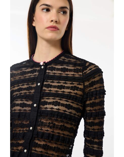 Roseline schwarze Spitzenjacke