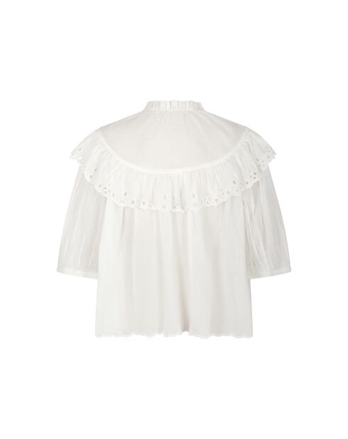 Wit overhemd met GB-borduursel