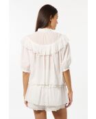 Wit overhemd met GB-borduursel