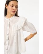 Wit overhemd met GB-borduursel