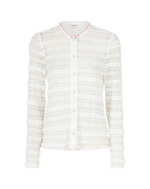 Cárdigan Roseline de encaje blanco