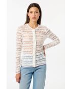 Cardigan Roseline in pizzo bianco