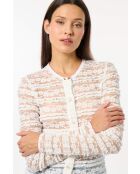 Cardigan Roseline in pizzo bianco