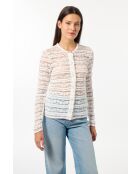 Cardigan Roseline in pizzo bianco