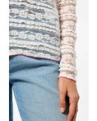 Cardigan Roseline in pizzo bianco