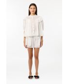 Witte korte broek met Britse borduursels