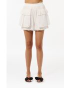 Witte korte broek met Britse borduursels