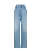 Blaue Basic-Denim-Jeans
