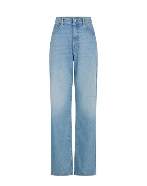 Blaue Basic-Denim-Jeans